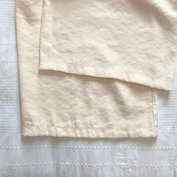 NWT VIA BOVIO MADE IN ITALY GLITTER IVORY CREAM PINKISH HIGH RISE WIDE LEG PANTS - Picture 6 of 8